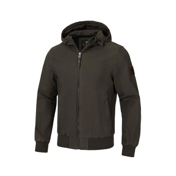 Kurtka przejściowa męska Pitbull z kapturem Crimson. Zielone kurtki PITBULL, m, bez wzorów, z kapturem. Za 299.00 zł.