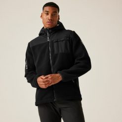 Kurtka turystyczna męska Christian Lacroix Valensole wodoodporna. Czarne kurtki przeciwdeszczowe Regatta, m, bez wzorów, z polaru, bez kaptura. W wyprzedaży za 409.50 zł.