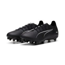 Buty piłkarskie uniseks Puma Ultra 5 Match FG/AG. Czarne buty treningowe Puma, bez wzorów, z materiału, do piłki nożnej. Za 292.44 zł.