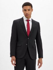 BOSS marynarka garniturowa z nowej wełny - H-Harvey-MM-C-NF Mężczyźni Slim Fit czarny, 44. Czarne garnitury Boss, m, bez wzorów, z wełny. Za 1,499.95 zł.