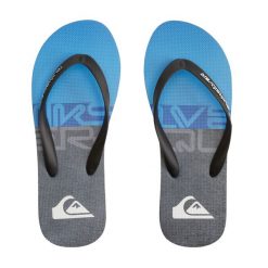 Japonki plażowe męskie Quiksilver Molokai Wordblock. Niebieskie japonki Quiksilver, bez wzorów. Za 47.99 zł.