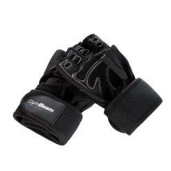 Rękawiczki fitness męskie GymBeam Wrap Black. Czarne rękawiczki GYMBEAM, bez wzorów. Za 55.90 zł.