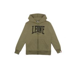 Bluza zimowa Leone 1947 Basic Kinder Kapuzen z reißverschluss. Zielone bluzy LEONE 1947 APPAREL, na zimę, bez wzorów, z bawełny, bez kaptura. W wyprzedaży za 87.99 zł.