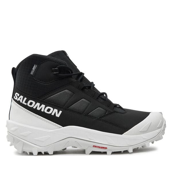 Trekkingi Salomon. Brązowe botki sznurowane Salomon, bez wzorów, bez obcasa, bez zapięcia. Za 629.99 zł.