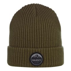 Czapka zimowa ocieplana Majesty Classic Beanie zielona. Zielone czapki zimowe Majesty, bez wzorów. W wyprzedaży za 62.49 zł.