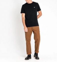 LEE STRIPE T MĘSKI T-SHIRT LOGO BLACK L61BWP01 112113743. Czarne t-shirty Lee, l, bez wzorów, bez kołnierzyka, bez ramiączek. Za 69.99 zł.