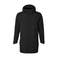 Męska kurtka przeciwdeszczowa Mosse. Czarne kurtki BASIL, m, z aplikacjami, z materiału, bez kaptura. Za 488.90 zł.