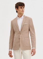 PAKO LORENTE – Dzianinowa marynarka w kolorze beżowym. Brązowe garnitury Pako Lorente, na co dzień, m, bez wzorów, z dzianiny. Za 299.99 zł.