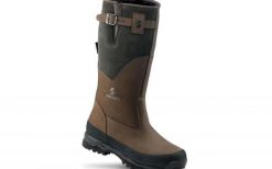 Buty wysokie trekkingowe myśliwskie Crispi Finland GTX. Brązowe trekkingi CRISPI, bez wzorów, z gore-texu, przed kolano, bez zapięcia. Za 2,099.00 zł.