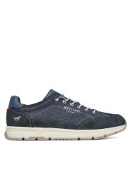 Mustang Sneakersy 4195-302 Granatowy. Niebieskie buty sportowe casual Mustang, bez wzorów, z materiału, bez zapięcia. Za 299.99 zł.