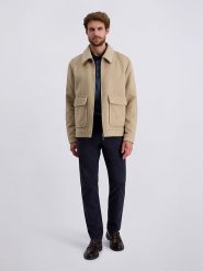 Pierre Cardin Spodnie w kolorze granatowym rozmiar: W32/L32. Niebieskie spodnie materiałowe Pierre Cardin, l, z aplikacjami, z materiału, klasyczne. Za 149.45 zł.