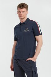 Polo męskie z lampasem AERONAUTICA MILITARE. Koszulki polo sportowe Aeronautica Militare, m, bez wzorów, bez kołnierzyka, bez ramiączek. Za 339.00 zł.