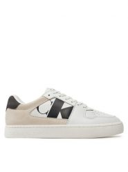 Calvin Klein Jeans Sneakersy Classic Cupsole Low Laceup Nbs YM0YM01002 Biały. Białe buty sportowe casual Calvin Klein Jeans, bez wzorów, z jeansu, bez zapięcia. Za 339.99 zł.