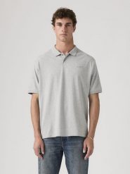 Levi's Koszulka polo w kolorze szarym rozmiar: M. Szare koszulki polo sportowe Levi's®, m, bez wzorów, z bawełny, bez kołnierzyka, bez ramiączek. Za 101.94 zł.