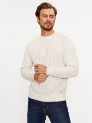 Pepe Jeans Sweter Sly PM702378 Écru Regular Fit. Swetry rozpinane Pepe Jeans, m, bez wzorów, z bawełny, bez kołnierzyka, bez ramiączek. Za 419.99 zł.
