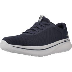 Buty SKECHERS GO WALK ARCH FIT N-JOY - CULLMAN Niebieski. Niebieskie buty turystyczne Skechers, bez wzorów, z syntetyku, bez zapięcia, trekkingowe, skechers sport. W wyprzedaży za 303.35 zł.