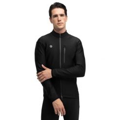 Kurtka rowerowa softshell męska J3 Seymour. Czarne kurtki SIROKO, m, bez wzorów, z softshellu, bez kaptura. Za 383.00 zł.