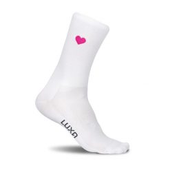 Skarpetki Rowerowe LUXA Emoji. Białe skarpety LUXA, bez wzorów, z elastanu. Za 69.00 zł.