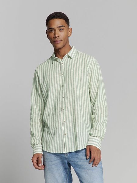 No Excess Koszula - Regular fit - w kolorze zielonym rozmiar: L. Zielone koszule No Excess, l, bez wzorów, bez kołnierzyka, bez ramiączek. Za 130.81 zł.