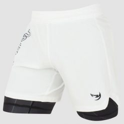Spodenki treningowe męskie FUMETSU Icon Dual Layer Fight. Białe krótkie spodenki sportowe FUMETSU, m, bez wzorów. Za 189.99 zł.