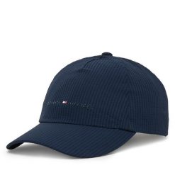 Czapka z daszkiem Tommy Hilfiger. Niebieskie czapki z daszkiem Tommy Hilfiger, bez wzorów. Za 229.99 zł.