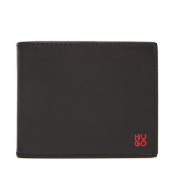 Portfel HUGO. Czarne portfele Hugo, bez wzorów. Za 239.99 zł.