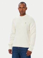 Calvin Klein Jeans Sweter LV04RH328G Kremowy Regular Fit. Białe swetry rozpinane Calvin Klein Jeans, m, bez wzorów, z bawełny, bez kołnierzyka, bez ramiączek. Za 449.99 zł.