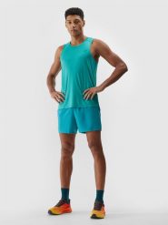 4F Spodenki do biegania szybkoschnące męskie - mięta XL. Niebieskie krótkie spodenki sportowe 4F, l, bez wzorów, z dzianiny. W wyprzedaży za 79.99 zł.