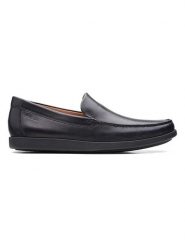 Clarks Skórzane mokasyny "Ferius Creek" w kolorze czarnym rozmiar: 43. Czarne botki sznurowane Clarks, bez wzorów, bez obcasa, bez zapięcia. Za 224.52 zł.
