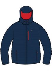 Trespass Mikail - męska kurtka casual pikowana granatowa. Czerwone kurtki Trespass, m, bez wzorów, z materiału, z kapturem. Za 233.45 zł.