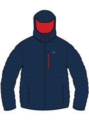 Trespass Mikail - męska kurtka casual pikowana granatowa. Czerwone kurtki Trespass, l, bez wzorów, bez kaptura. Za 254.20 zł.