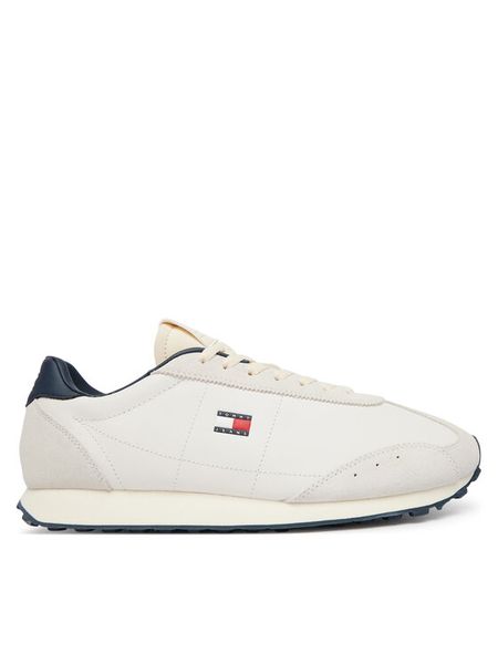 Tommy Jeans Sneakersy Tjm Retro Runner Archive Mix Mat EM0EM01763 Beżowy jasny. Brązowe buty sportowe casual Tommy Jeans, bez wzorów, z jeansu, bez zapięcia. Za 449.99 zł.