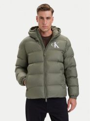 Calvin Klein Jeans Kurtka zimowa LV04RG513G Khaki Regular Fit. Brązowe kurtki Calvin Klein Jeans, na zimę, m, bez wzorów, z jeansu, bez kaptura. Za 849.99 zł.