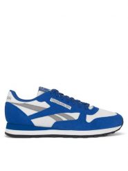 Reebok Sneakersy Classic Leather 100201128 Niebieski. Niebieskie buty sportowe casual Reebok, bez wzorów, z materiału, bez zapięcia. Za 279.99 zł.