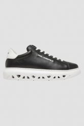 KARL LAGERFELD Czarne męskie sneakersy KAPRI KITE. Czarne buty sportowe casual KARL LAGERFELD, bez wzorów, bez zapięcia. W wyprzedaży za 679.99 zł.