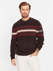 Pepe Jeans Sweter Scott PM702370 Brązowy Regular Fit. Brązowe swetry rozpinane Pepe Jeans, m, bez wzorów, z bawełny, bez kołnierzyka, bez ramiączek. Za 259.99 zł.