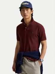 Polo Ralph Lauren Polo 710534735460 Bordowy Regular Fit. Czerwone koszulki polo Polo Ralph Lauren, m, bez wzorów, z bawełny, bez kołnierzyka, bez ramiączek. Za 529.99 zł.