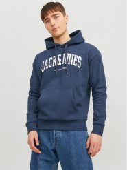 Jack&Jones Bluza Josh 12236513 Granatowy Standard Fit. Niebieskie bluzy Jack&Jones, m, bez wzorów, z bawełny, bez kaptura. Za 69.99 zł.