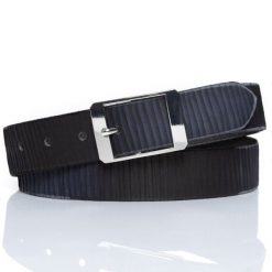 MUSTANG PASEK SKÓRZANY 35 mm SOPO-MUS069. Czarne paski Mustang, bez wzorów, prążkowane, klasyczne. W wyprzedaży za 39.99 zł.