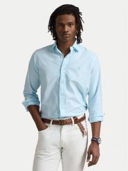 Polo Ralph Lauren Koszula 710968913005 Błękitny Custom Fit. Niebieskie koszule Polo Ralph Lauren, m, bez wzorów, z bawełny, bez kołnierzyka, bez ramiączek. Za 499.99 zł.