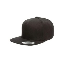 Czapka typu snapback Flexfit Premium. Czarne czapki z daszkiem FLEXFIT, bez wzorów, z bawełny. Za 78.70 zł.