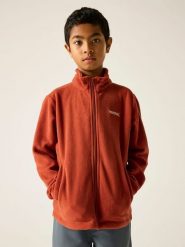 Regatta Kurtka polarowa "King II" w kolorze pomarańczowym rozmiar: 152. Pomarańczowe kurtki Regatta, bez wzorów, z polaru, bez kaptura. Za 61.89 zł.