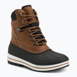 Śniegowce męskie Kimberfeel Oliver. Brązowe śniegowce Kimberfeel, z futra, przed kolano, bez zapięcia. Za 359.99 zł.