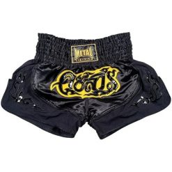 Spodenki do boksu tajskiego Metal Boxe Lumpunee. Czarne szorty METAL BOXE, bez wzorów, sportowe. Za 192.50 zł.