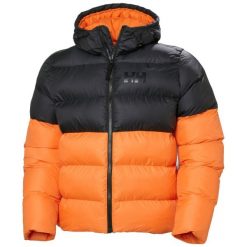 Kurtka puchowa Helly Hansen Active. Brązowe kurtki Helly Hansen, bez wzorów, z puchu, bez kaptura. W wyprzedaży za 801.45 zł.