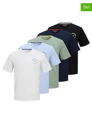 Jack & Jones Koszulki (5 szt.) w różnych kolorach rozmiar: M. Bezrękawniki Jack & Jones, m, bez wzorów, z bawełny, bez kołnierzyka, bez ramiączek. Za 131.74 zł.