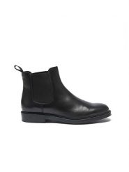 Frank Daniel Skórzane sztyblety w kolorze czarnym rozmiar: 44. Czarne sztyblety Frank Daniel, bez wzorów, bez obcasa, bez zapięcia. Za 450.45 zł.