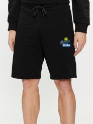 Hugo Szorty sportowe Nimply 50513310 Czarny Regular Fit. Czarne krótkie spodenki sportowe Hugo, m, bez wzorów, z bawełny. Za 349.99 zł.