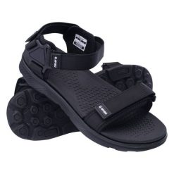 Sandały Hi-Tec Hico 92800598388 czarny czarne. Czarne sandały z poliesteru, bez zapięcia. Za 159.25 zł.