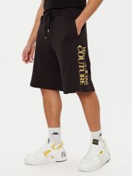 Versace Jeans Couture Szorty sportowe 78GADT05 Czarny Regular Fit. Czarne krótkie spodenki sportowe Versace Jeans Couture, m, bez wzorów, z bawełny. Za 669.99 zł.